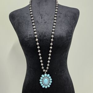 Flower Pendant Southwestern Style Necklace